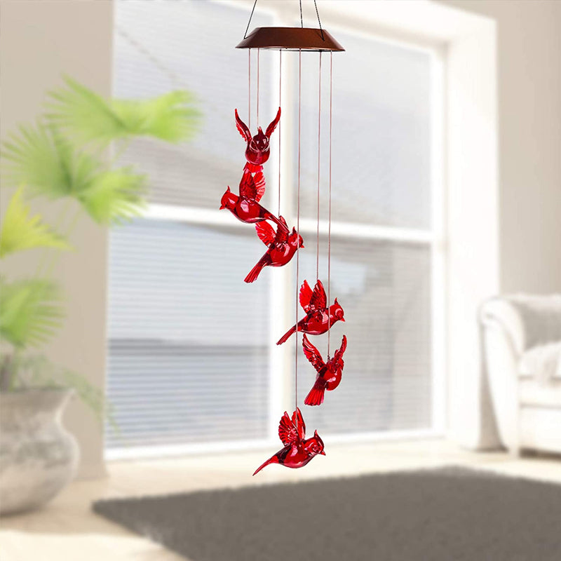 Glückstür™ Solar Cardinal Windspiellicht